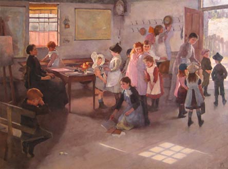 School is Out, 1889 by Elizabeth Forbes - Penlee House Museum