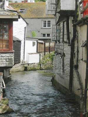 Polperro village and the River Pol