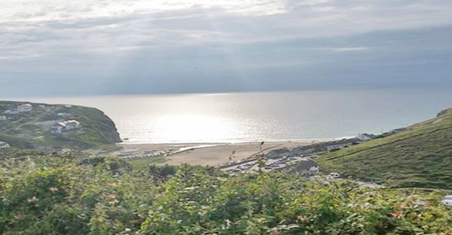overlooking Porthtowan  Beach