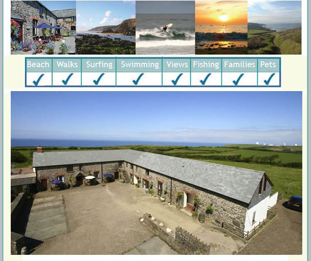 Self-catering holiday cottages near bude