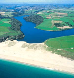 Loe bar near porth leven