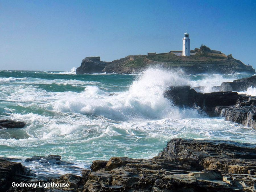 Godreavy Lighthouse near Gwithian Sands and Hayle