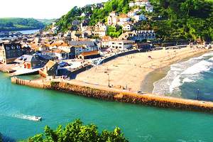 View across Looe Beach  - The Watermark Hotel