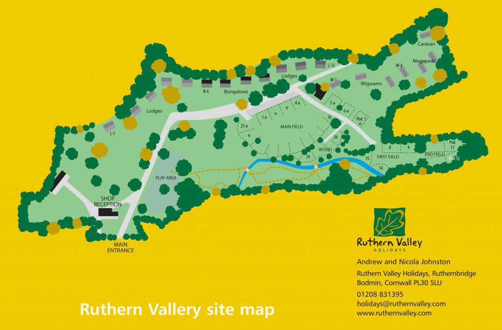 Holidays at Ruthern Valley Holidays map