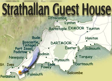 Location in Cornwall