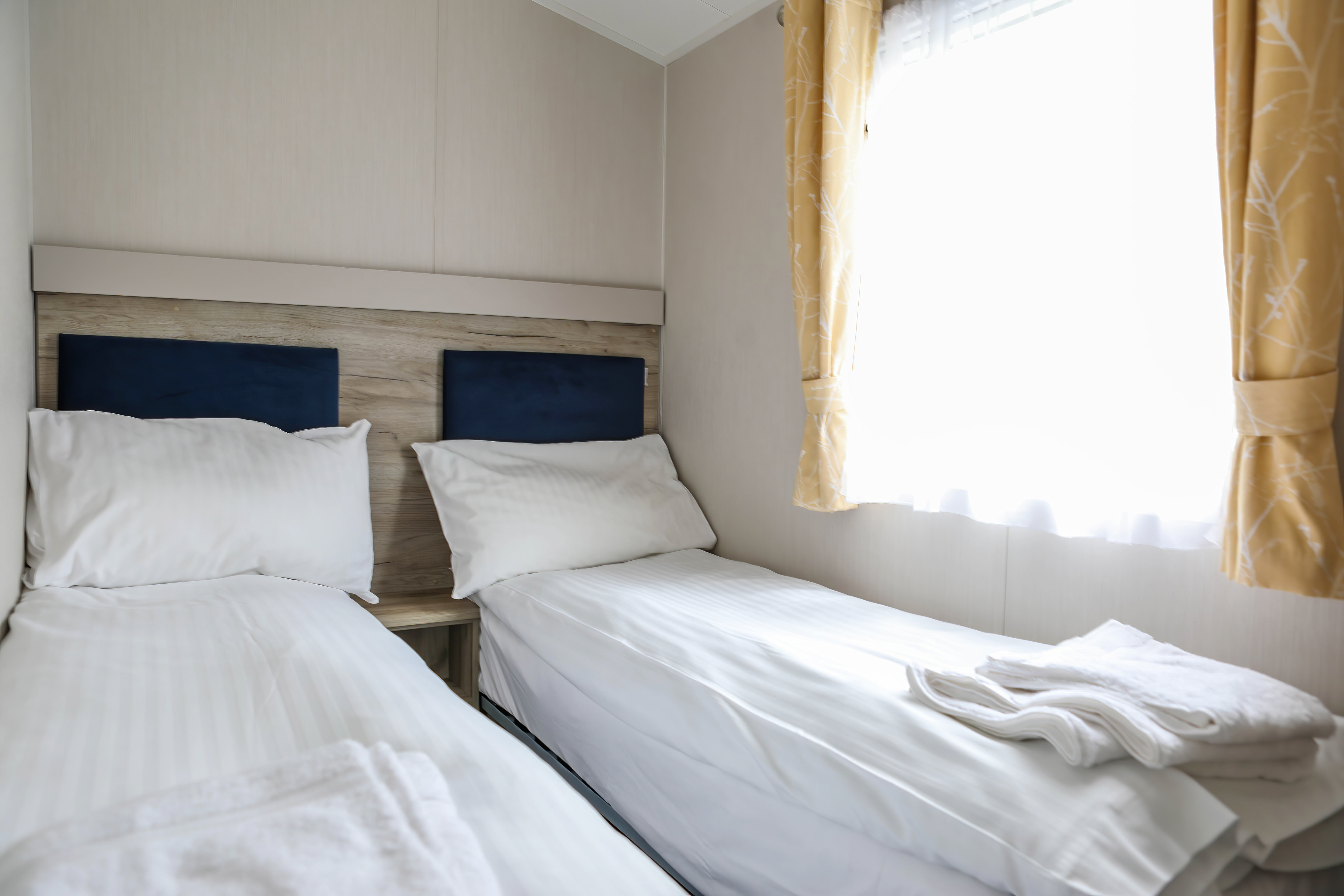 Platinum Plus twin beds  area @Tehidy - Holiday Park Self-catering Caravan holidays
