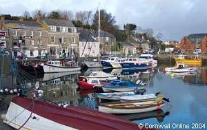Padstow harbour on a winter day