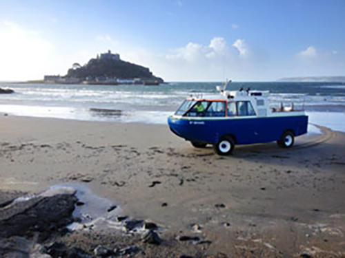 The Sealander 32 ferry crossing between Marazion and St Michael's Mount