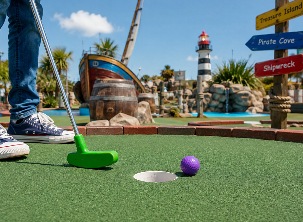 Crazy golf in Cornwall