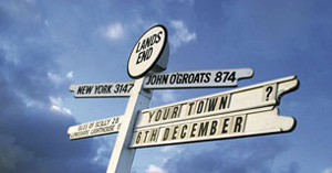 Land's End Cornwall famous signpost landmark - Cornwall must-see attraction