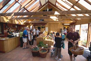 Farm shop at the Lost Gardens of Heligan Cornwall