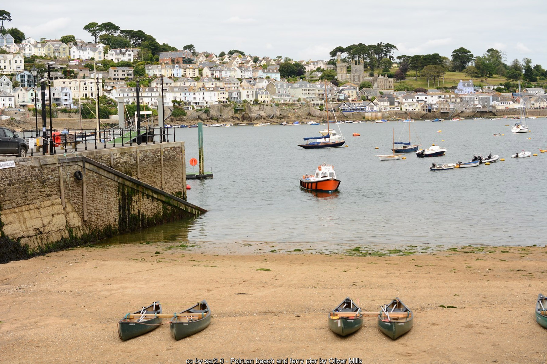 Polruan Beaches, across the estuary from Fowey, Cornwall