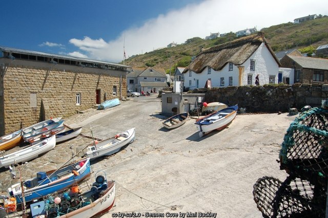 Sennen Cove - fishing boats on the steep concrete slipway