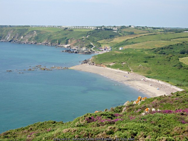 Kennack Sands Beach from the coastal path, Cornwall
