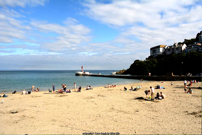 The Banjo Pier and East Looe Beach, Cornwall