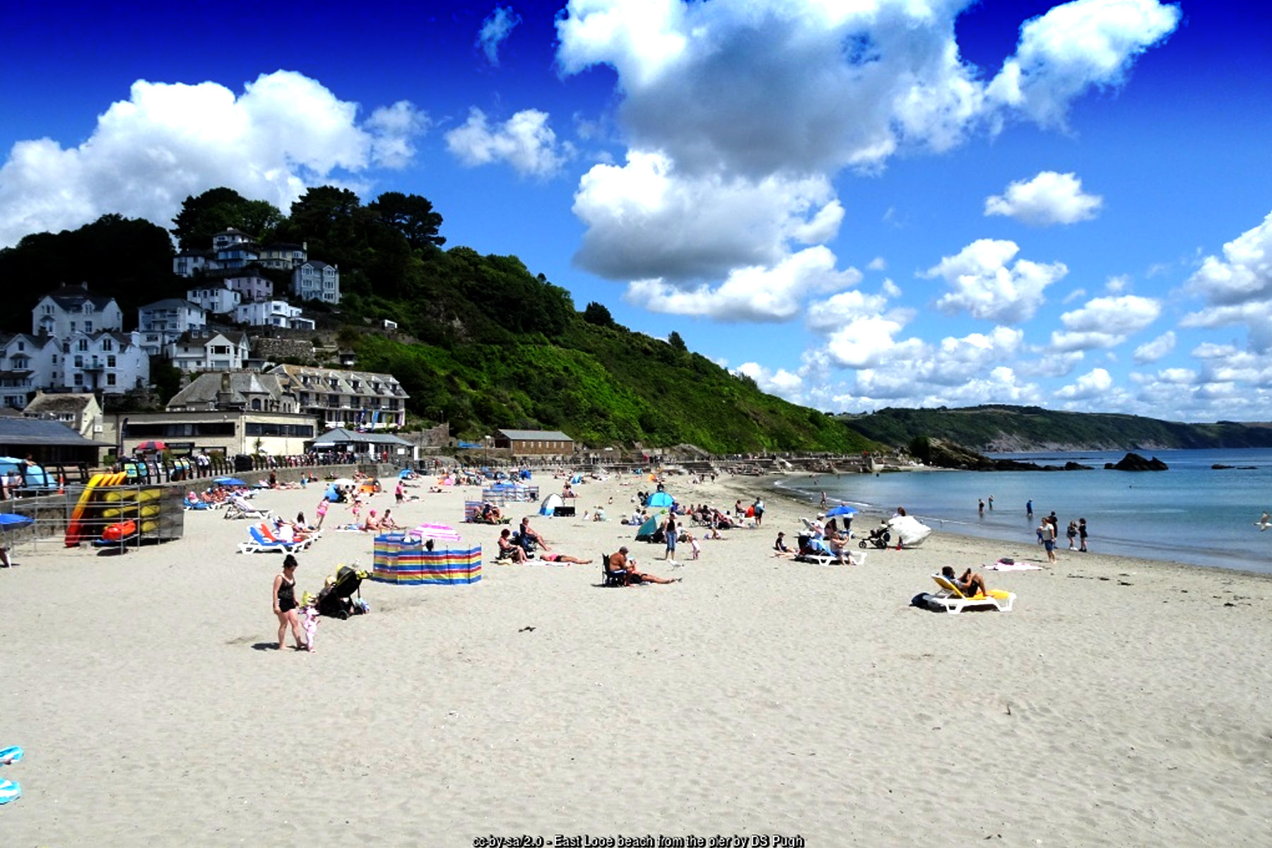 East Looe Beach Cornwall - sandy town beach family holidays