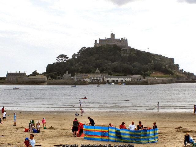 Marazion Beach and St Michael's Mount, Cornwall