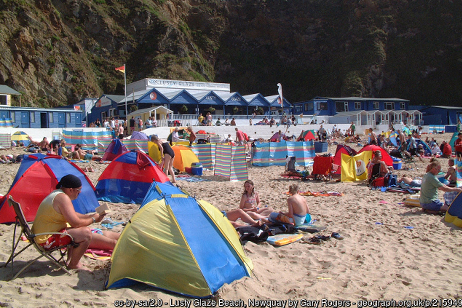 Lusty Glaze Beach Newquay Cornwall private cove cliffs - Cornwall adventure holidays