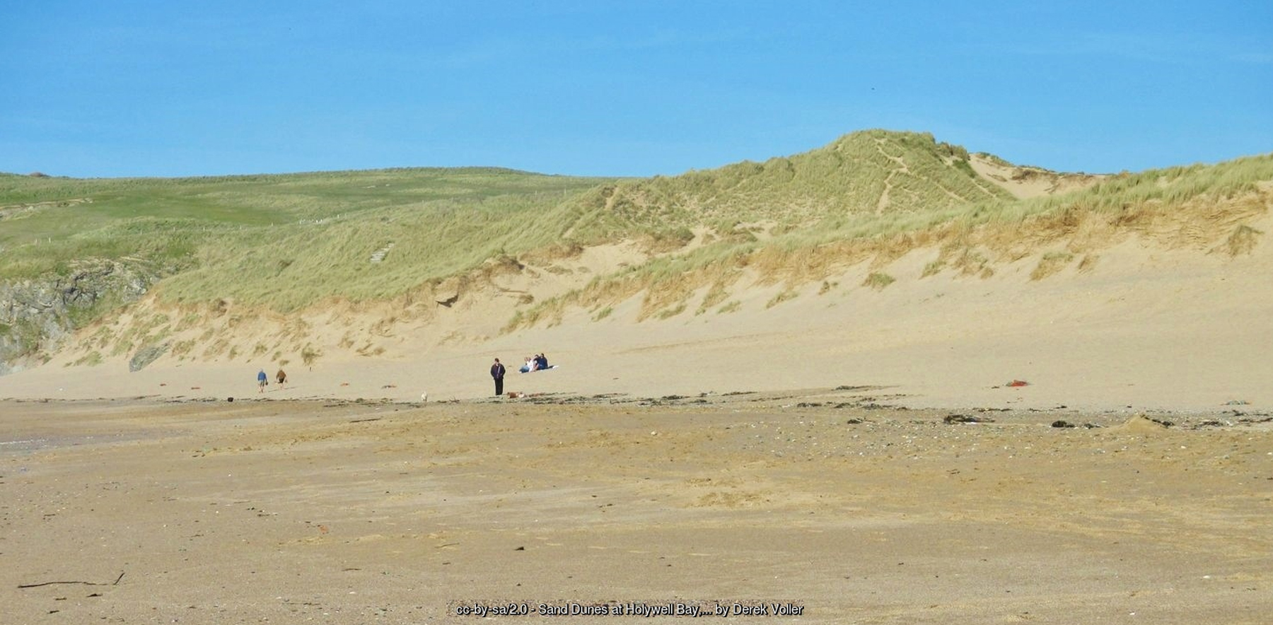 Holywell Bay Beach near Perranporth Cornwall sand dune system - Cornwall surf holidays