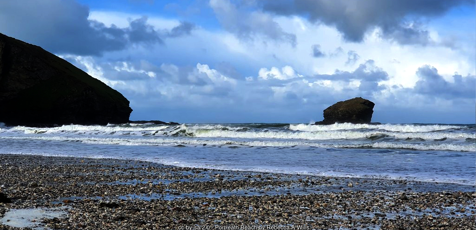 Portreath Beach Cornwall historic harbour Seaside Award - Cornwall coastal holidays