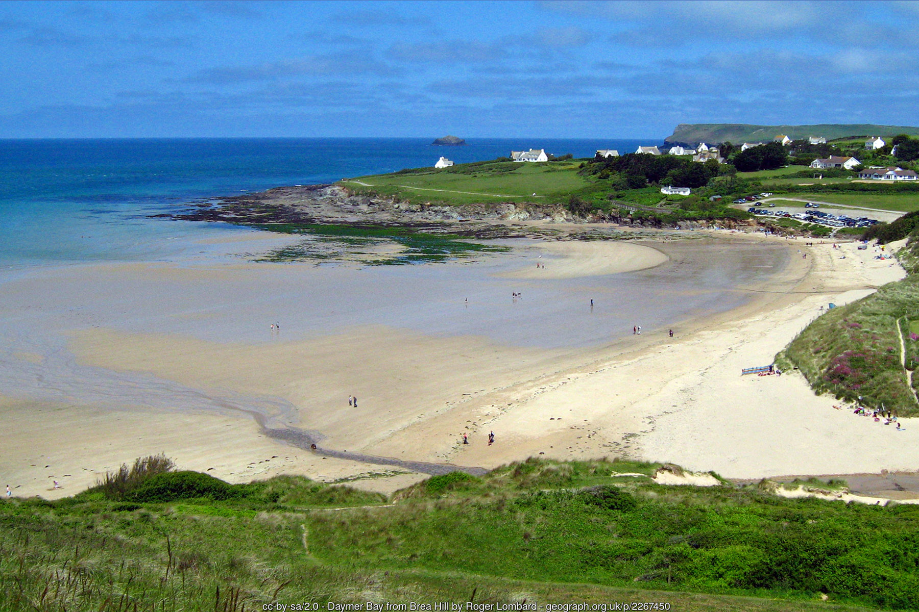 Daymer Bay Beach Cornwall Camel Estuary St Enodoc Church - Cornwall family beach holidays