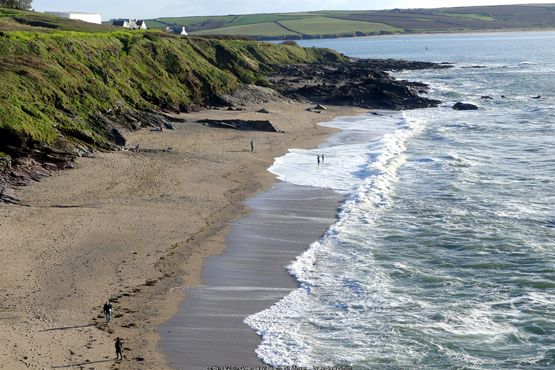 Greenaway Beach Trebetherick Cornwall Camel Estuary rock platform - Cornwall coastal holidays