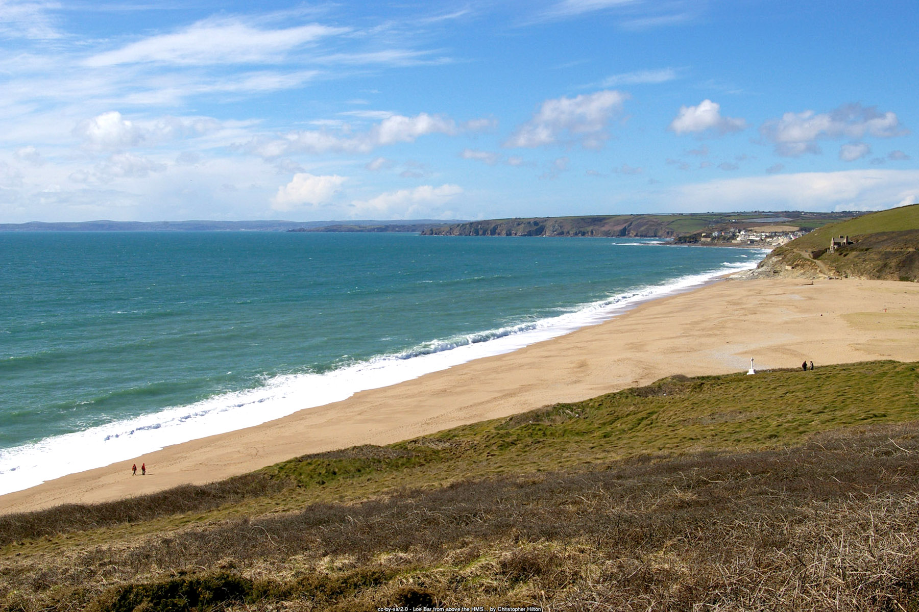 Loe Bar Cornwall shingle bar Loe Pool National Trust Penrose - Cornwall coastal holidays