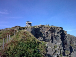 The Cheesewring above the Cheesewring Quarry
