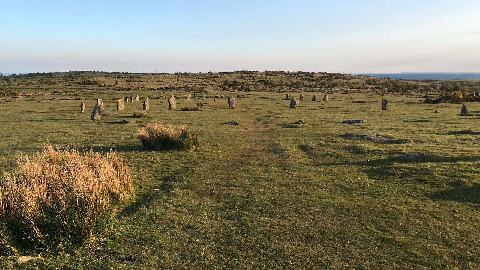 Minions village and the moor around it on Bodmin Moor