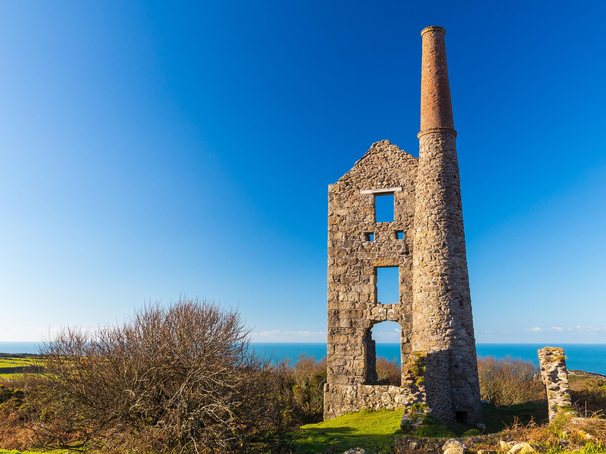 Carn Galver mine engine house on the granite moorland of West Penwith