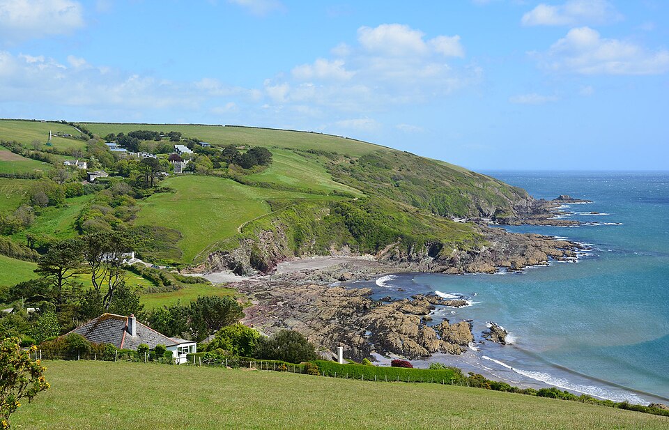 Coastal landscape at Talland Bay, Cornwall
