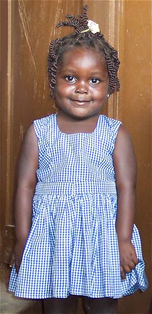A young pupil at St James&rsquo; Kindergarten, Agona Swedru