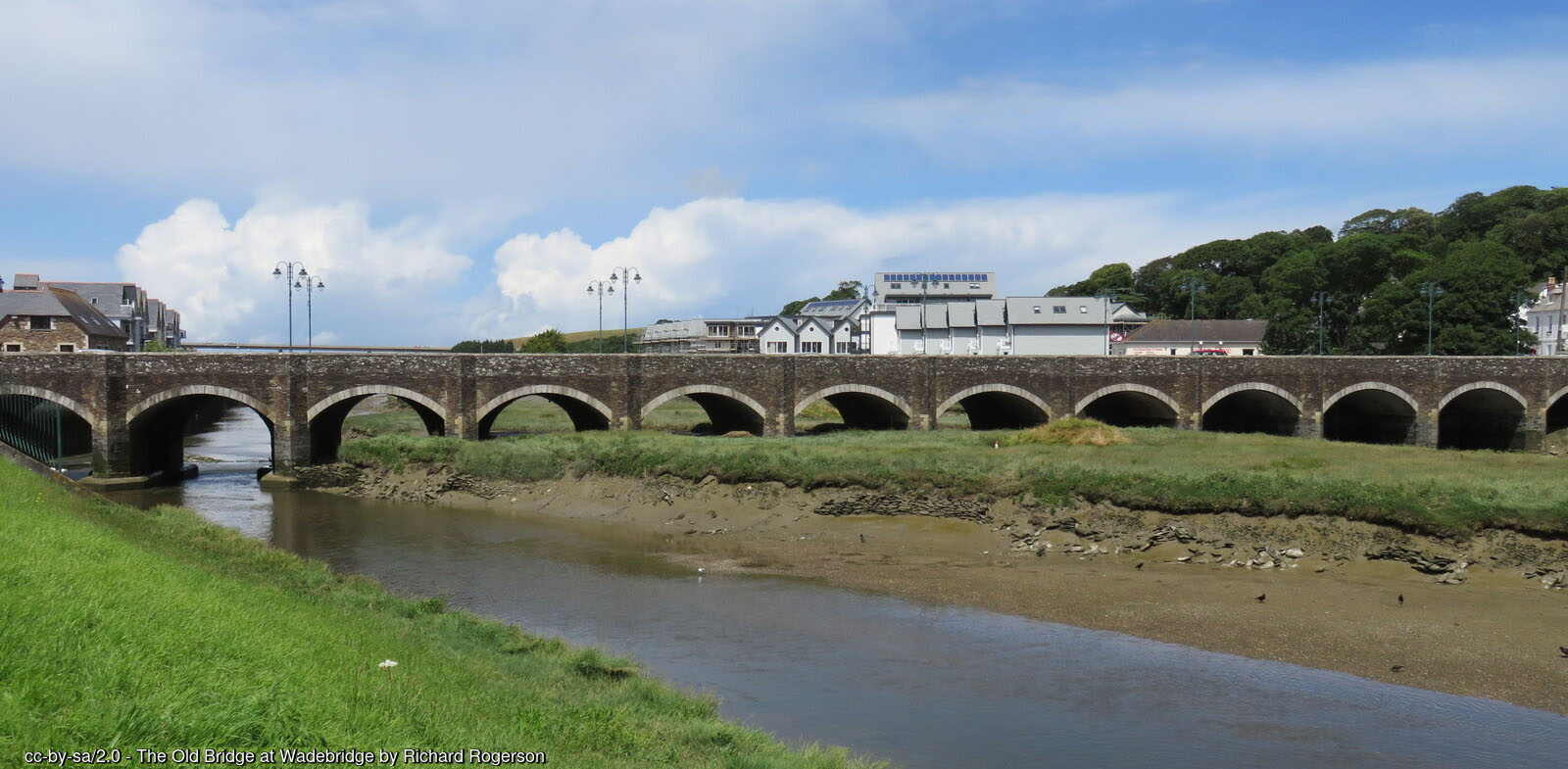 The medieval bridge over the River Camel at Wadebridge, North Cornwall